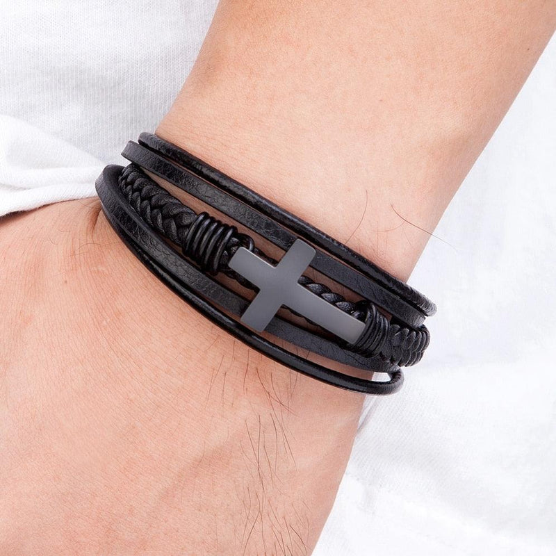 Pulseiras de Couro Cross - Donno de