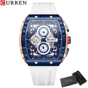 Relógio Masculino Curren Sport Flex Com Pulseira de Silicone